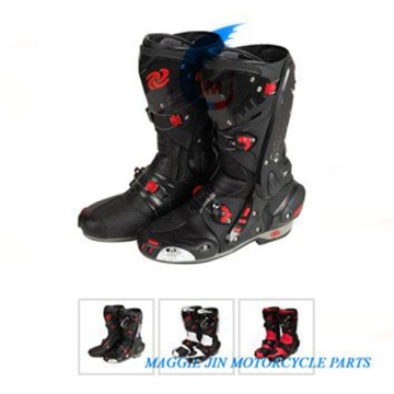 Motorcycle Boots of Wear-Resistant Super-Fiber Leather